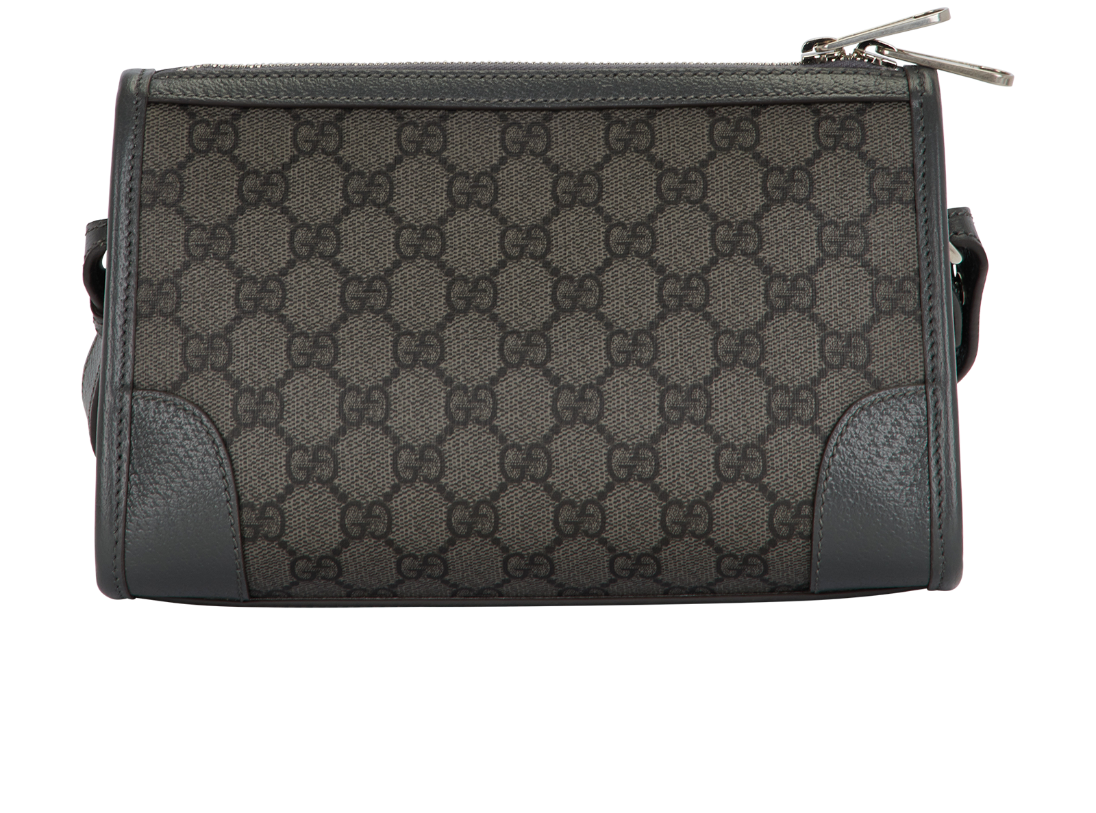 Ophidia GG Shoulder Bag, &pound;795, Handbags, Grey, Coated Canvas, Back view